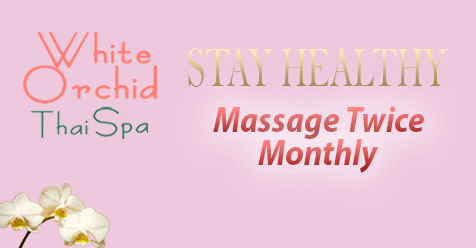 Massage Twice Monthly – Stay Healthy | White Orchid Thai Spa
