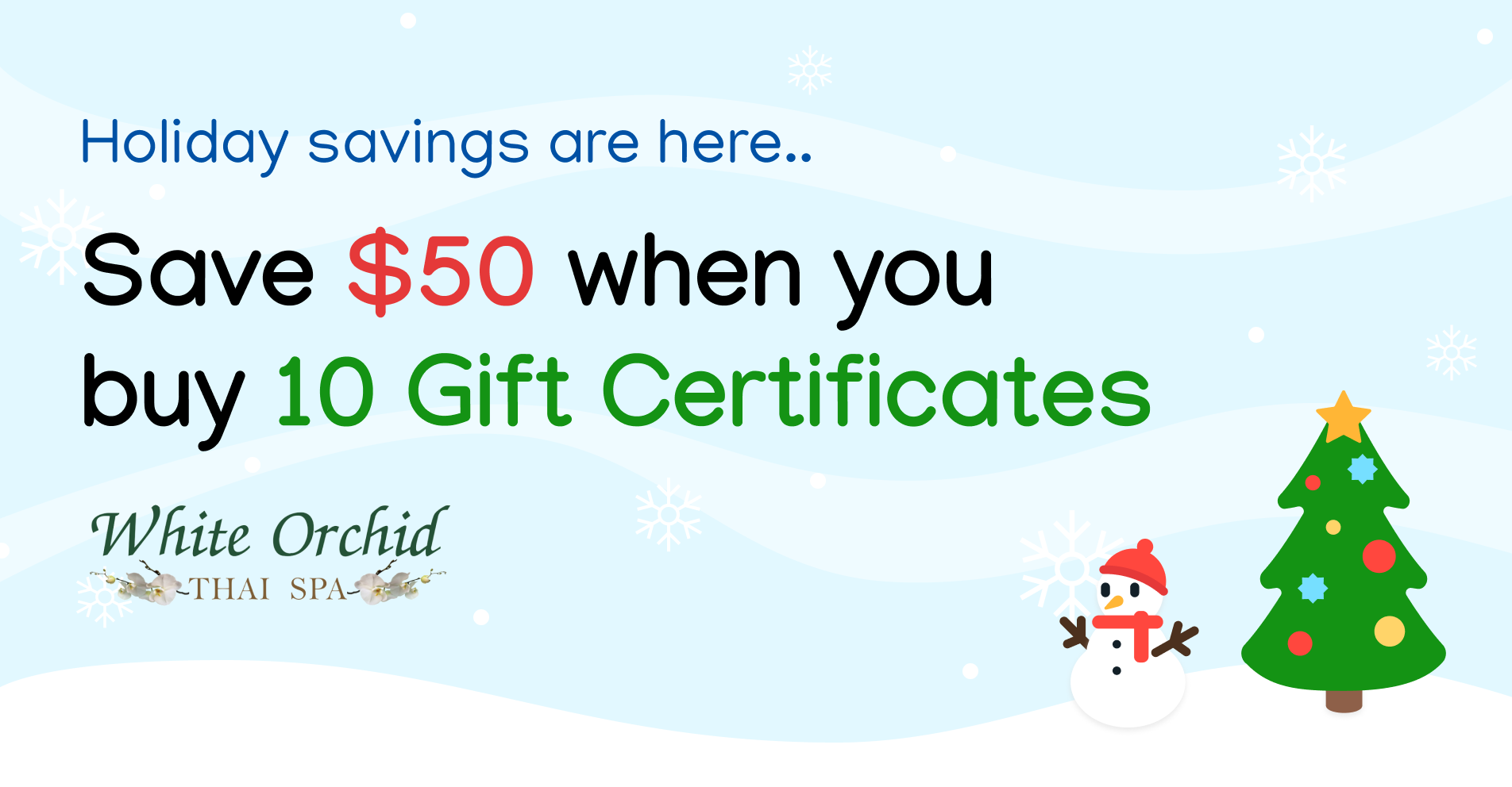 Holiday Savings At White Orchid Thai Spa White Orchid Thai Spa Scv 1567